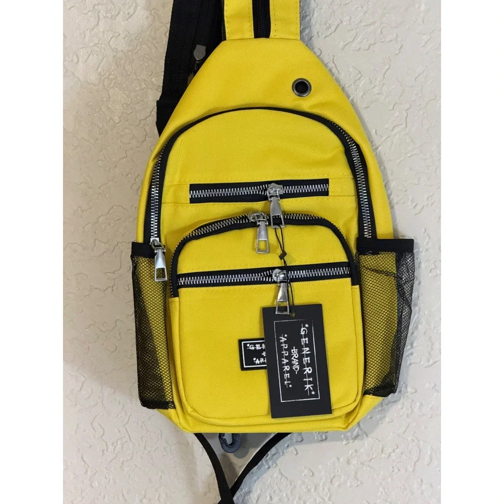 Generik Sling Bag Unisex O/S Yellow Crossbody Techwear NEW